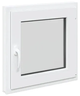 Produktbild von Risor Kellerfenster - PVC Fenster - 50 x 50 cm - Glas - Quadratisch - Weiß