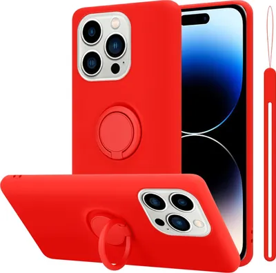 Produktbild von Cadorabo Hülle für Apple iPhone 14 PRO MAX Schutz Hülle in Rot Handyhülle TPU Etui Case Cover