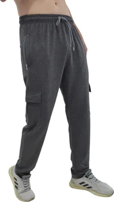 Produktbild von Jogginshose Sportshose Freizeithose Royyen 8053 Herren mit seitlichen Taschen mit Zipper Cargo Hose – GRAU / L