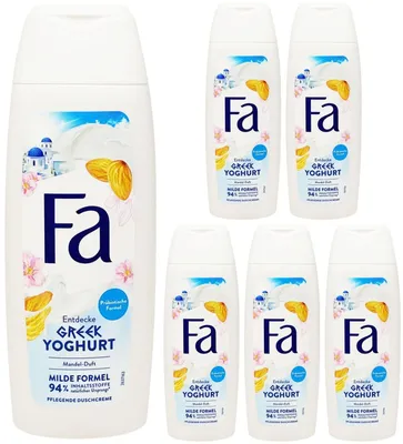 Produktbild von 6x Fa Duschgel GREEK YOGHURT 250ml pflegende Dusch-Creme mit Mandel-Duft Shower Gel