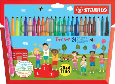 Image de Feutre de coloriage STABILO Trio A-Z Étui carton 24 pièces PACK SPECIAL