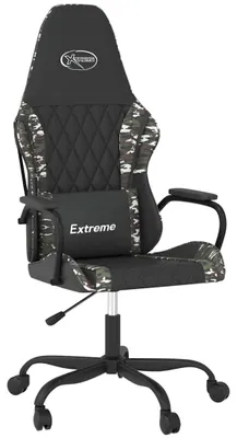 Produktbild von vidaXL Gaming-Stuhl mit Massagefunktion Schwarz Tarnfarben Kunstleder