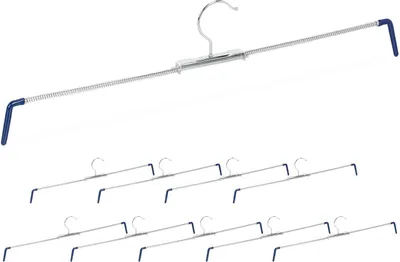 Immagine prodotto di Ganci per pantaloni - 10 pezzi - Antiscivolo - Per pantaloni e gonne - Allungapantaloni - Larghezza 30-50 cm - Argento - Blu