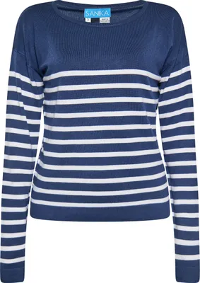 Produktbild von SANIKA damen pullover - marine weiss, XL