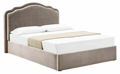 Image de Lit en tissu - Gamme Florencja - 160 x 200 - Taupe