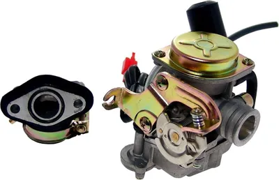 Produktbild von Vergaser mit E-Choke und Ansaugstutzen für REX RS450, BAOTIAN BT49QT Benzhou