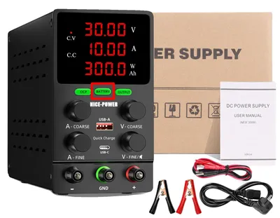 Obrázek produktu pro Napájení, výstup 12 V, ochrana proti přepólování, nabíječka 30 V, 10 A