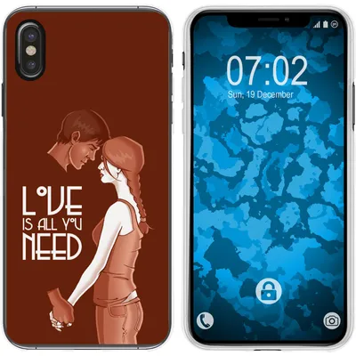 Produktbild von PhoneNatic Case kompatibel mit Apple iPhone Xs Max Silikon-Hülle in Love Beziehung M3