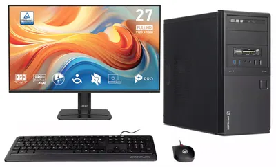 Immagine prodotto di Business Office Work Bundle | Intel Core i5-6500 | 16GB RAM | 480GB SSD | Windows 10 | MSI PRO MP 27" E14A Full-HD Monitor | Mouse & tastiera | MS Office 2024