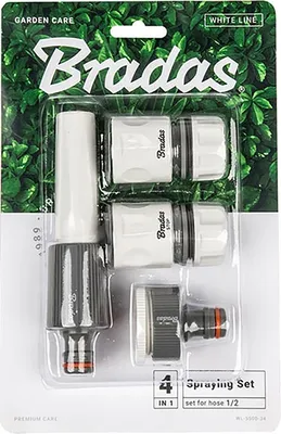 Produktbild von Gartenbrause Set 4-teilig 1/2" Sprühset Schlauch Schnellkupplung BRADAS WL-5500-12K