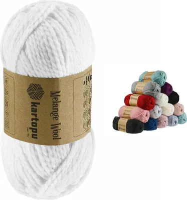 Produktbild von 100g Strickgarn Melange Wool Strick-Wolle Garn Häkelgarn Wolle Farbwahl