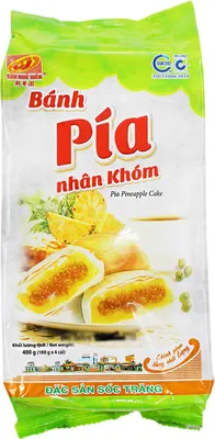 Produktbild von Tan Hue Vien Banh Pia Mungobohnenkuchen mit Ananas 400g