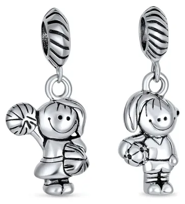 Produktbild von Set aus 2 Sport-Charms aus Sterlingsilber für Armbänder