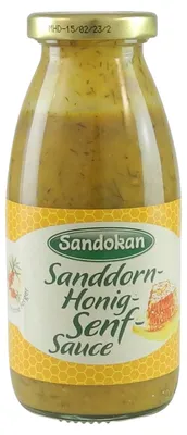 Produktbild von Sanddorn-Honig-Senf Sauce (250 ml)