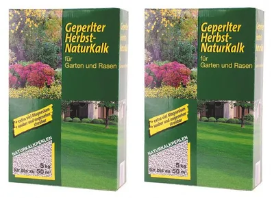 Produktbild von BURI 2er Set 5kg Geperlter Herbst Naturkalk Kalk Garten Gartenpfle Rasenpflege Dünger