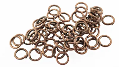 Produktbild von Vintageparts Stabile Biegeringe Antik Kupfer 6 mm 100 Stück