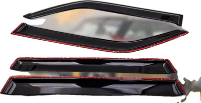 Image de Déflecteur de vitre pour Mitsubishi Pajero, réduit le bruit du vent, empêche la pénétration de l'eau de pluie, installation facile