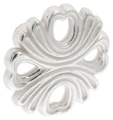Produktbild von Knopf für Möbel, aus Zamak, Durchmesser 36 mm, Farbe: Silber Venezia