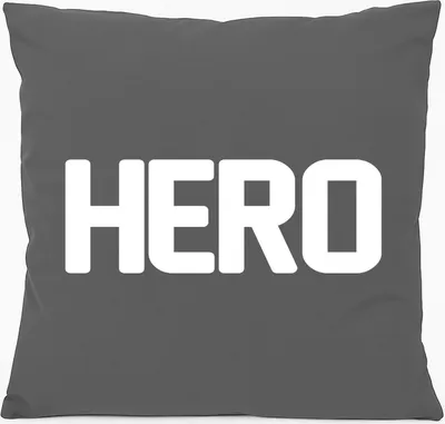 Produktbild von Huuraa Kissen Hero Held 40x40cm mit Füllung Steel Grey Baumwolle Dekokissen Geschenkidee