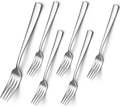 Immagine prodotto di Set di forchette da tavola, 6 pezzi, 20,5 cm, acciaio inossidabile, per uso domestico