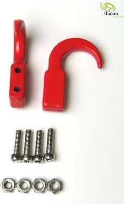 Produktbild von Thicon Haken lang aus Metall rot 2 Stück