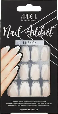 Obrázek produktu pro Ardell | 28 tipů - umělé nehty - |béžové, francouzské| - velikost M - tipy - lepidlo na nehty - moderní francouzské - kompletní sada
