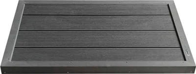 Produktbild von HOME DELUXE - WPC Bodenplatte GAIA - Farbe: Anthrazit, 105 x 63 x 5,5 cm - rutschfest und Splitterfrei I Solarduschenzubehör Fußmatte