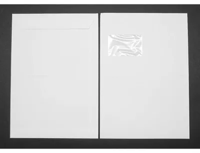 Produktbild von Versandtaschen C4 90g/qm gummiert Fenster VE=250 Stück weiß