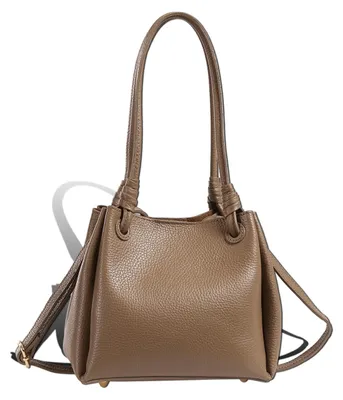 Produktbild von Toscanto Damen Schultertasche Leder Tasche dunkelbeige taupe D2OTT867SI6