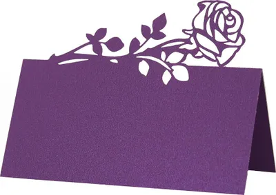 Produktbild von 50pcs Favor Decor Laser Cut Rose Design Blank Tisch Name Platz Karte Für Hochzeit Party Treffen