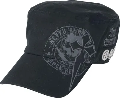 Produktbild von Rock Rebel by EMP Uni schwarze Cap im schlichten Design Standard