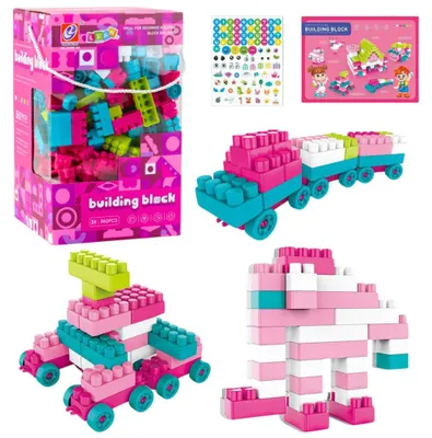 Produktbild von Lean Spatial Construction Blocks Pastellrosa 360 El.