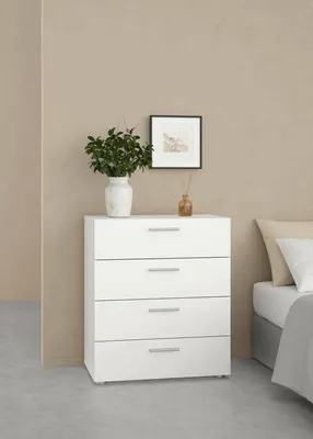 Image de Tvilum Pepe Commode Buffet Armoire 4 tiroirs Blanc