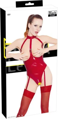 Zdjęcie produktu dla Black Level Body Vinyl S Czerwone Otwarte, Regulowane Szelki
