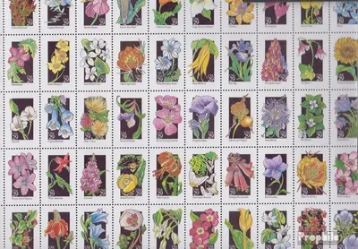 Produktbild von Briefmarken USA 1992 Mi 2252-2301 Zd-Bogen (kompl.Ausg.) postfrisch Wildblumen