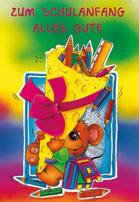 Produktbild von Schulanfang - Glückwunschkarte im Format 11,5 x 17 cm mit