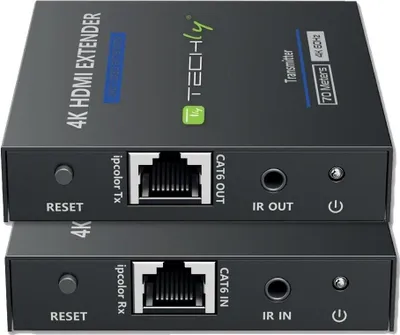 Image de Techly HDMI Extender über Cat.6/6A/7, max. 70m, 4K 60Hz