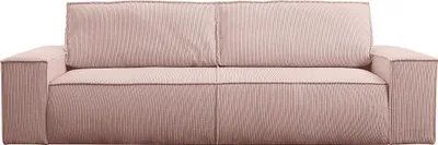 Produktbild von 4-Sitzer-Schlafsofa aus puderrosa Kord - AMELIA