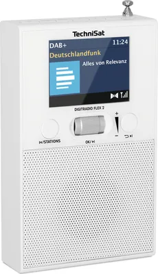 Image de TechniSat DIGITRADIO Flex 2 - Prise radio DAB (radio DAB+, FM, entrée audio, streaming audio Bluetooth, radio-réveil, mémoire de favoris) blanc