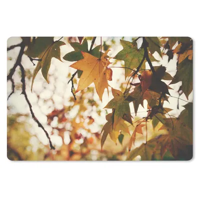Produktbild von MuchoWow® Schreibtischunterlage Natur - Herbstblätter - Rustikal 60x40 cm - XXL Mauspad - Großes Mauspad