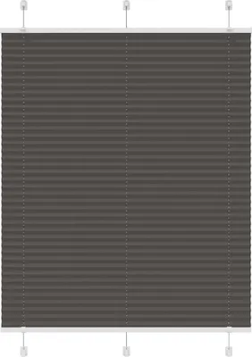 Produktbild von Plissee Schwarz 110x150 cm Stoffbreite 109,4 cm Polyester
