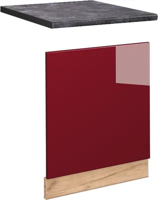 Produktbild von Frontblende Vicco Fame-Line Bordeaux Hochglanz 60 cm , AP Anthrazit, Model 46897