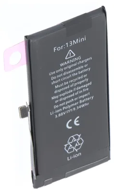 Produktbild von Akku passend für Apple iPhone 13 Mini, Li-Polymer, 3,88V, 2406mAh, 9,3Wh, built-in, ohne Werkzeug