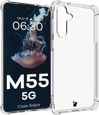 Produktbild von Elastyczne etui Bizon Case Salpa do Galaxy M55 5G, przezroczyste