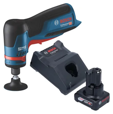 Zdjęcie produktu dla Bosch GWG 12V-50 S Profesjonalna akumulatorowa szlifierka prosta 12 V 6 mm bezszczotkowa + 1x akumulator 6,0 Ah + ładowarka