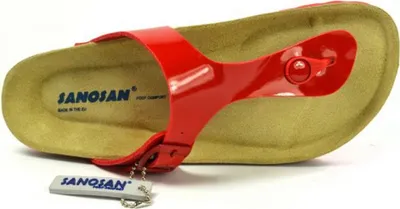 Produktbild von Sanosan - Damen Sandalen "Geneve Lacquered", Leder BS3125 (38 EU) (Rot/Braun)
