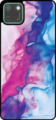 Produktbild von Smartphonica Telefon Fall geeignet für Huawei Y5P mit rosa blau Marmor Print - TPU Backcover Fall Rose blau Marmor Design