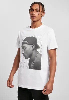 Zdjęcie produktu dla Męska koszulka Mr. Tee Tupac Cracked Background Tee, biała – rozmiar S