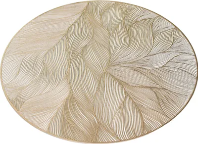 Produktbild von Tischsets, runde Tischsets, PVC, wasserdicht, Teekannenunterlage, Blumentextur, Essmatten, hitzebeständig, Untersetzer, verschleißfest, Küchenutensilien für Hochzeiten im Innen- und Außenbereich