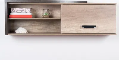 Produktbild von Hängeschrank Eiche Braun aus Holzfaserplatte mit Kippfach 120x38x31 cm